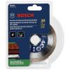 imageBOSCH DB443C 4 in Premium Continuous Rim Diamond Blade with 58 in 78 in Arbor for Clean Cut WetDry Cutting Applications in Tile Granite MarbleWetDry