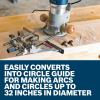imageBOSCH RA1054 Deluxe Router Edge Guide with Dust Extraction Hood ampamp Vacuum Hose AdapterGuide