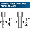 imageBOSCH RBS010 10Piece 12 in and 14 in Shank CarbideTipped AllPurpose Professional Router Bits Assorted Set with Case for Applications in Straight Trimming Decorative Edging Dovetail JoineryAssorted