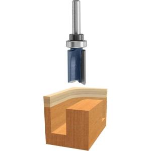 imageBosch 85672M 12 in x 114 in Carbide Tipped 2Flute Top Bearing Straight Trim Bit