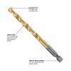 imageBOSCH TI2159IM 1Piece 12 In x 6 In Titanium Nitride Coated Metal Drill Bit Impact Tough with ImpactRated Hex Shank for Applications in HeavyGauge Carbon Steels Light Gauge Metal HardwoodAssorted