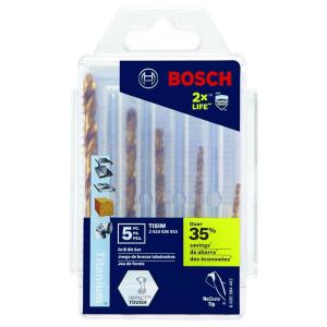 imageBOSCH TI2159IM 1Piece 12 In x 6 In Titanium Nitride Coated Metal Drill Bit Impact Tough with ImpactRated Hex Shank for Applications in HeavyGauge Carbon Steels Light Gauge Metal HardwoodAssorted