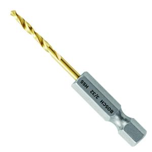 imageBOSCH TI2159IM 1Piece 12 In x 6 In Titanium Nitride Coated Metal Drill Bit Impact Tough with ImpactRated Hex Shank for Applications in HeavyGauge Carbon Steels Light Gauge Metal Hardwood332 Diameter
