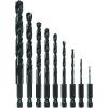 imageBOSCH BL9IM 9Piece Assorted Set Black Oxide Metal Drill Bits Impact Tough with ImpactRated Hex Shank for Applications in Steel Copper Aluminum Brass Oak MDF Pine PVC and More