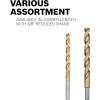 imageBOSCH TI14 14Piece Assorted Set Titanium Nitride Coated Metal Drill Bits with Included Case with ThreeFlat Shank for Applications in HeavyGauge Carbon Steels Light Gauge Metal Hardwood764 Diameter