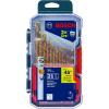 imageBOSCH TI14 14Piece Assorted Set Titanium Nitride Coated Metal Drill Bits with Included Case with ThreeFlat Shank for Applications in HeavyGauge Carbon Steels Light Gauge Metal HardwoodAssorted