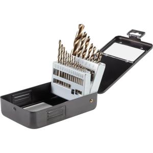 imageBOSCH GO21 21Piece Assorted Set Gold Oxide Drill Bits with Included Case Standard Shank Diameters for General Purpose Applications in Wood Plastic LightGauge Metal21pc