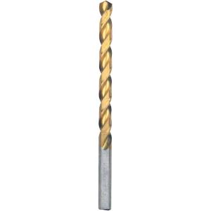 imageBOSCH TI14 14Piece Assorted Set Titanium Nitride Coated Metal Drill Bits with Included Case with ThreeFlat Shank for Applications in HeavyGauge Carbon Steels Light Gauge Metal Hardwood1764 Diameter
