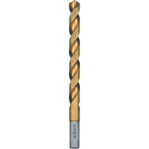 imageBOSCH TI14 14Piece Assorted Set Titanium Nitride Coated Metal Drill Bits with Included Case with ThreeFlat Shank for Applications in HeavyGauge Carbon Steels Light Gauge Metal Hardwood1332 Diameter