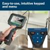 imageBOSCH GIC423C Professional Borescope Inspection Camera with Adjustable LED Light 5ft Removable Endoscope Camera Up Indicating Arrow Includes 12V Rechargeable Battery Carrying Case Attachments4 Screen  5 ft Camera