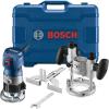 imageBosch GKF125CEPK 125 HP Max VariableSpeed Palm Router Combination Kit BluePalm Router Combination Kit