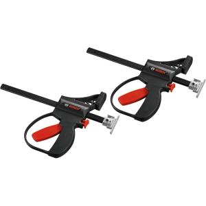 imageBOSCH FSNKZW Track Quick Clamps  Secure and Fast Clamping for Bosch TrackSaw Tracks PushButton Fast Release Table Saw Quality Cuts Lightweight Alternative for Jobsites 2 Pc