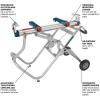 imageBOSCH T4B Portable GravityRise Miter Saw Stand with Wheels 18 Material CapacityMiter Saw Stand