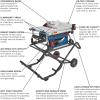 imageBOSCH GTS1510 10 Inch Portable Jobsite Table Saw with GravityRise Wheeled Stand 15 Amp 3218 Inch Rip Capacity 4 HP