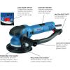 imageBOSCH GET756N Electric Orbital Sander Polisher  75 Amp Corded 6 Inch Disc Size  DualMode Random Orbit ampamp Turbowith MultiHole Sanding Pad Combo