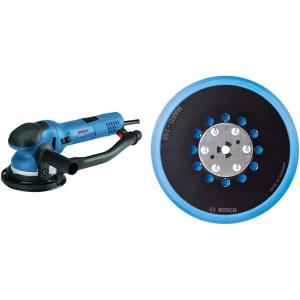imageBOSCH GET756N Electric Orbital Sander Polisher  75 Amp Corded 6 Inch Disc Size  DualMode Random Orbit ampamp Turbowith MultiHole Sanding Pad Combo