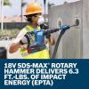 imageBOSCH GSH18V5L SDSmax Demolition Hammer  Powerful Lightweight and Versatile for Chiseling Applications with Vibration Control
