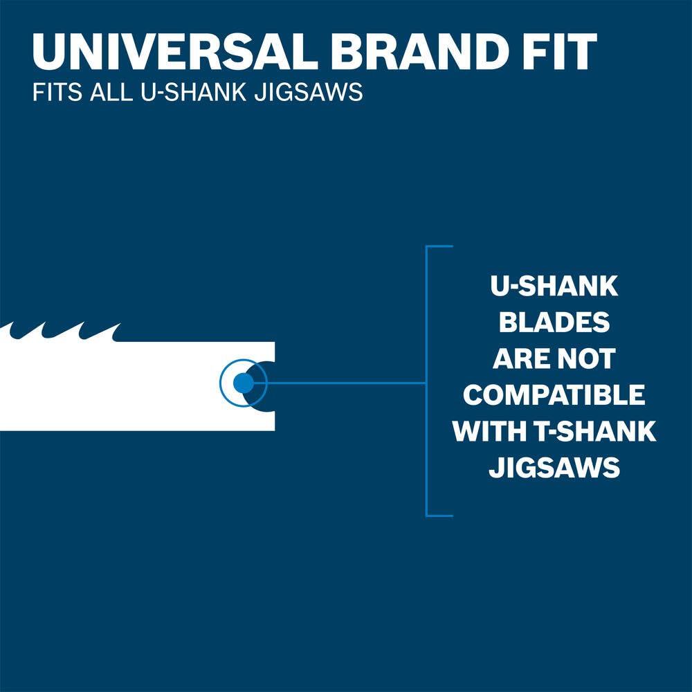 imageBosch U101BR 5Piece 4 In 10 TPI Reverse Pitch Clean for Wood Ushank Jig Saw Blades5 Count Pack of 1