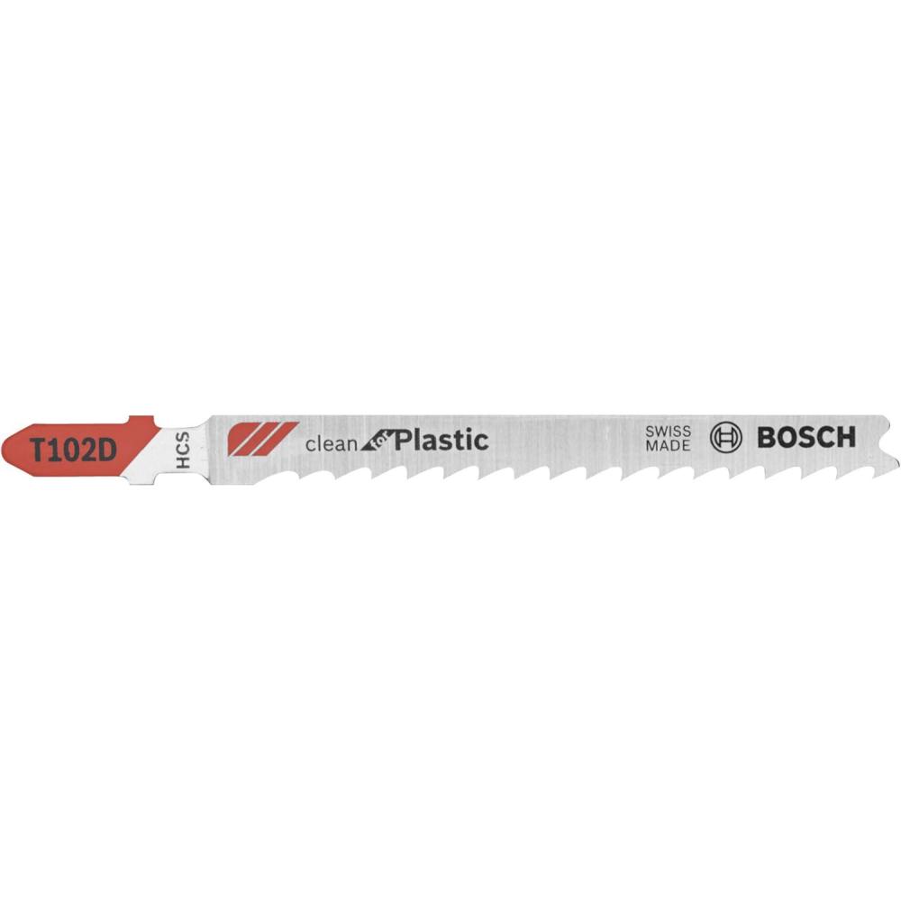 imageBosch T102D3 3Piece 3 In 6 TPI Clean for Polypropylene High Carbon Steel Jig Saw Blades