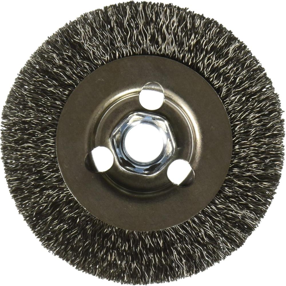 imageBosch WB569 4Inch Crimped Carbon Steel Wire Wheel 58Inch x 11 Thread Arbor