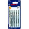imageBOSCH T144D 5Piece 4 In6 TPI Speed for Wood TShank Jig Saw Blades