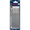imageBosch T344DF 5Piece 6 In 6 TPI Speed for Hardwood TShank Jig Saw Blades