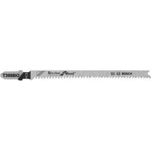 imageBOSCH T308BO 5Piece 412 In 12 TPI Extra Clean for Wood TShank Jig Saw Blades