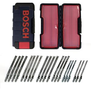 imageBosch TShank Jig Saw Blade Set TW21HC 21 Pieces 314  4 620 TPI In Brute Tough Case For Wood
