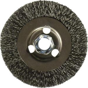 imageBosch WB569 4Inch Crimped Carbon Steel Wire Wheel 58Inch x 11 Thread Arbor