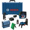 imageBOSCH GCL10080C 100 Ft 12V Max Connected CrossLine Laser Includes 20 Ah 12V Max LithiumIon Battery ampamp Charger Magnetic Rotating Mount HeavyDuty Pouch Hard Carrying Case ampamp AccessoriesGreen Combo Laser