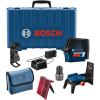 imageBOSCH GCL10080C 100 Ft 12V Max Connected CrossLine Laser Includes 20 Ah 12V Max LithiumIon Battery ampamp Charger Magnetic Rotating Mount HeavyDuty Pouch Hard Carrying Case ampamp AccessoriesRed Combo Laser