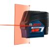 imageBOSCH GCL10080C 100 Ft 12V Max Connected CrossLine Laser Includes 20 Ah 12V Max LithiumIon Battery ampamp Charger Magnetic Rotating Mount HeavyDuty Pouch Hard Carrying Case ampamp AccessoriesRed Combo Laser