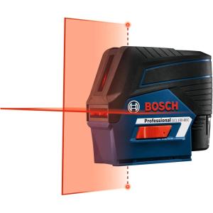 imageBOSCH GCL10080C 100 Ft 12V Max Connected CrossLine Laser Includes 20 Ah 12V Max LithiumIon Battery ampamp Charger Magnetic Rotating Mount HeavyDuty Pouch Hard Carrying Case ampamp AccessoriesRed Combo Laser