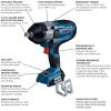 imageBOSCH GDS18V740N PROFACTOR 18V 12 In Impact Wrench with Friction Ring Bare ToolTool Only w Bluetooth Connectivity