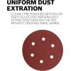 imageBosch SR5R040 5Piece 40 Grit 5 in 8 Hole HookandLoop Sanding Discs