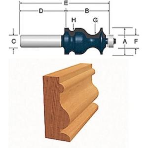 imageBosch 84621MC 1 in Ogee and Bead Fillet Router Bit