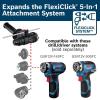 imageBOSCH GSR12V300FCB22 12V Max EC Brushless Flexiclick 5In1 DrillDriver System with 2 2 Ah BatteriesRotary Hammer Attachment