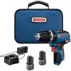 imageBosch GSB12V300B22 12V Max Brushless 38 In Hammer DrillDriver Kit with 2 20 Ah Batteriesw 2 12V Batteries