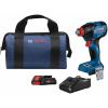 imageBOSCH GDX18V1860CN 18V ConnectedReady TwoInOne 14 In and 12 In BitSocket Impact DriverWrench Bare Toolw 18V 4 Ah Battery