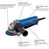 imageBOSCH GWS11450P 4  In Ergonomic Angle Grinder  11Amp Motor AntiVibration Handle Adjustable Guard KickBack Control  Ideal for Metal and Concrete Applications