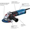 imageBOSCH GWS1450 5 In Angle Grinder  Compact Powerful 13Amp Motor with Slide Switch  High Performance for Grinding and Cutting