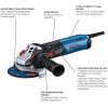 imageBOSCH GWS1450B 5 In Angle Grinder  Compact Powerful Motor with Slide Switch and Brake for High Performance Grinding and Cutting Applications
