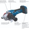 imageBOSCH GWS18V13PN PROFACTOR 18V 5  6 In Angle Grinder with Paddle Switch Bare ToolTool Only