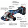 imageBOSCH GWS18V13PN PROFACTOR 18V 5  6 In Angle Grinder with Paddle Switch Bare Toolw 18V 8 Ah Battery  Bluetooth Connectivity
