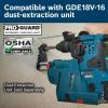 imageBOSCH GBH18V28CK28 18V Brushless ConnectedReady SDSplus Bulldog 118 In Rotary Hammer with 2 CORE18V LithiumIon 8 Ah High Power BatteriesTool Only