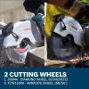 imageBOSCH GCS18V230N212 18V Brushless Cordless 9Inch Cutoff Saw for Concrete ampamp Metal Cutting  Lightweight Ergonomic Design 6Position Cutting Guard Kit with 2 CORE18V 12 Ah BatteriesBare Tool