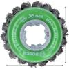 imageBOSCH WBX328 3 In XLOCK Arbor Carbon Steel Knotted Wire Single Row Cup Brush For Applications in Removing Weld Scale Burrs and Corrosion Preparing Painting SurfacesStainless Steel Wire Wheel