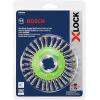 imageBOSCH WBX328 3 In XLOCK Arbor Carbon Steel Knotted Wire Single Row Cup Brush For Applications in Removing Weld Scale Burrs and Corrosion Preparing Painting SurfacesStainless Steel Wire Wheel