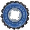 imageBOSCH WBX328 3 In XLOCK Arbor Carbon Steel Knotted Wire Single Row Cup Brush For Applications in Removing Weld Scale Burrs and Corrosion Preparing Painting SurfacesCarbon Steel Wire Cup Brush