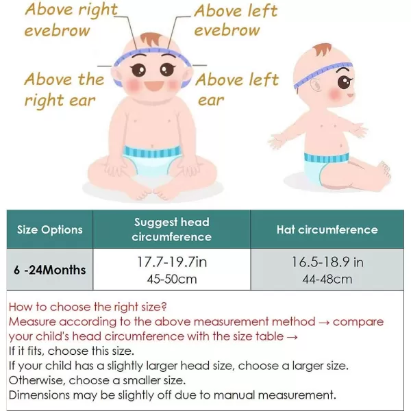 Baby Infant Girls Winter Warm Knit Hats Fashion Cute Animal Benaie Protection Cap for 6-24 Months
